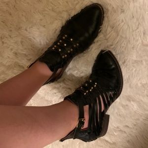 Matisse Leather Strappy Ankle Booties